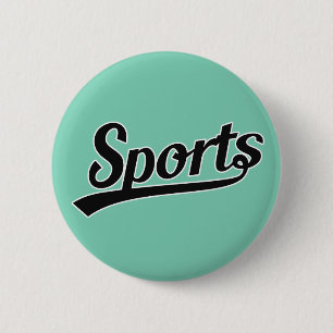 Text Design: SPORTS black + your own text & ideas 6 Cm Round Badge