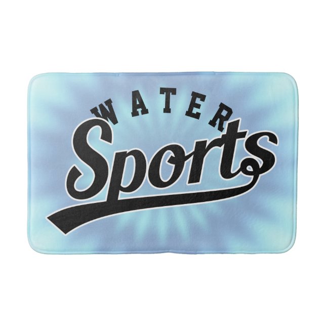 Text Design: SPORTS black + your own text & ideas Bath Mat (Front)