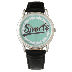 Text Design: SPORTS black + your own text & ideas Watch