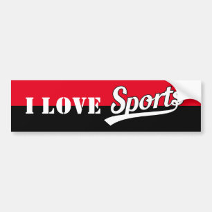 Text Design: SPORTS white + your own text & ideas Bumper Sticker