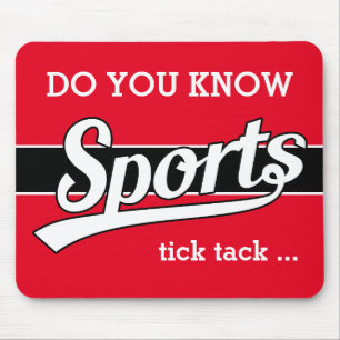 Text Design: SPORTS white + your own text & ideas Mouse Pad