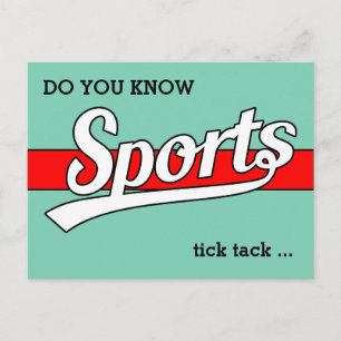 Text Design: SPORTS white + your own text & ideas Postcard
