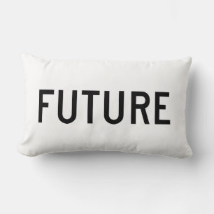 Text design Word FUTURE Black colour letters Lumbar Cushion