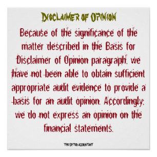 TEXT"Disclaimer of Opinion" Poster
