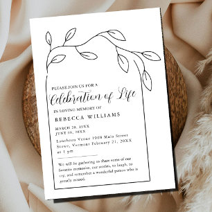 Text Foliage Arch Celebration of Life  Invitation