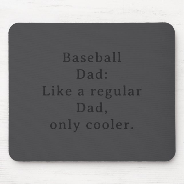 Text Funny Dad Baseball  Mouse Pad (Front)