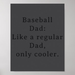 Text Funny Dad Baseball  Poster