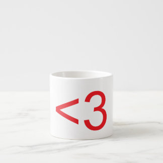 Text Heart Espresso Cup
