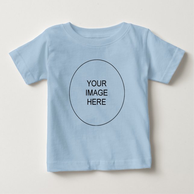 Text Image Blue Baby Double Sided Print Template Baby T-Shirt (Front)