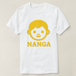 Text in Tasmanian: nanga and a yellow face T-Shirt