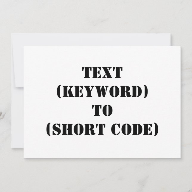 TEXT (KEYWORD) TO (SHORT CODE) (Front)