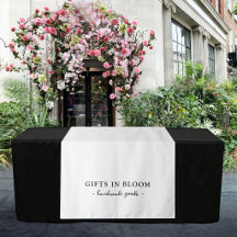 Text Logo Table Runner Vendor Booth Display Drape