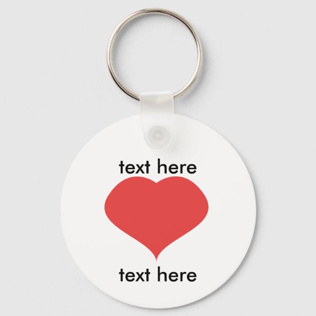 text LOVE text Key Ring (Front)