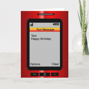 Text Message Happy Birthday Card