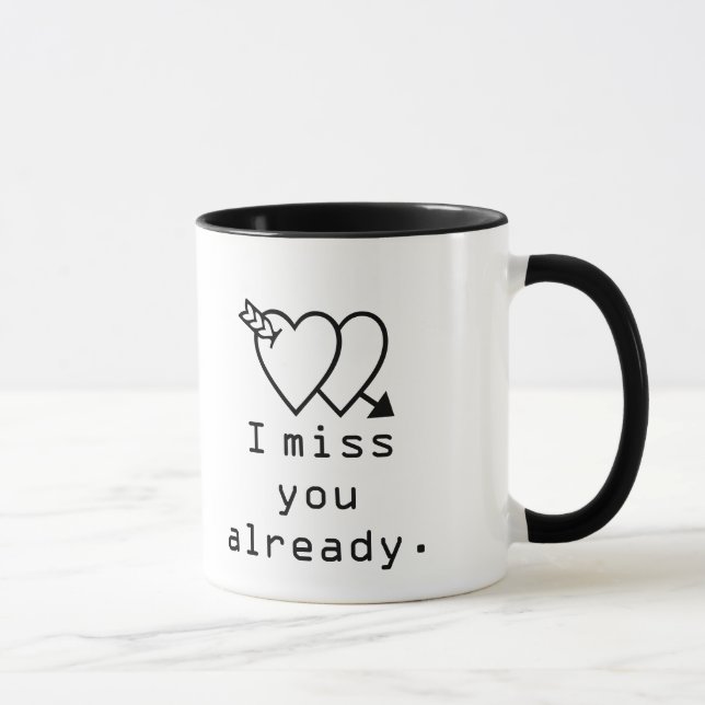 Text Message I miss you already Mug (Right)