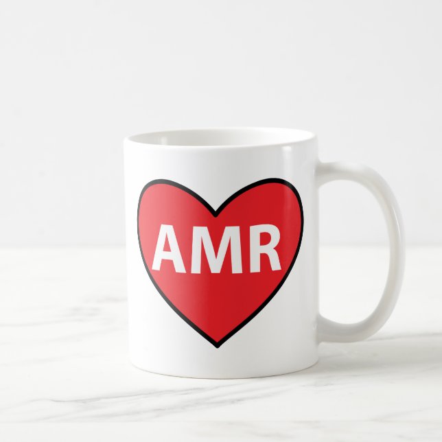 Text Message Spanish Amor AMR heart Coffee Mug (Right)