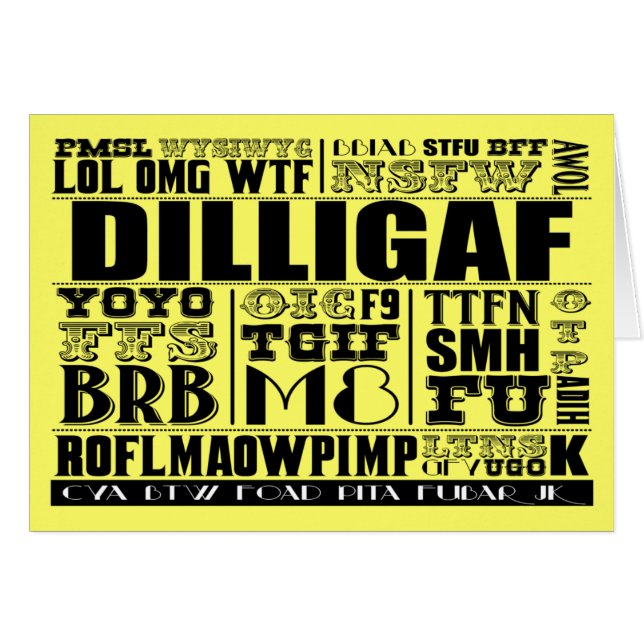 Text messaging slang (Front Horizontal)