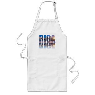 Text of Riga, Latvia Long Apron