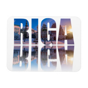 Text of Riga, Latvia Magnet