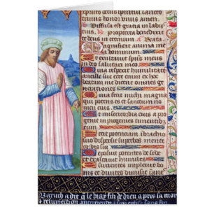 Text of the Magnificat with a portrait of