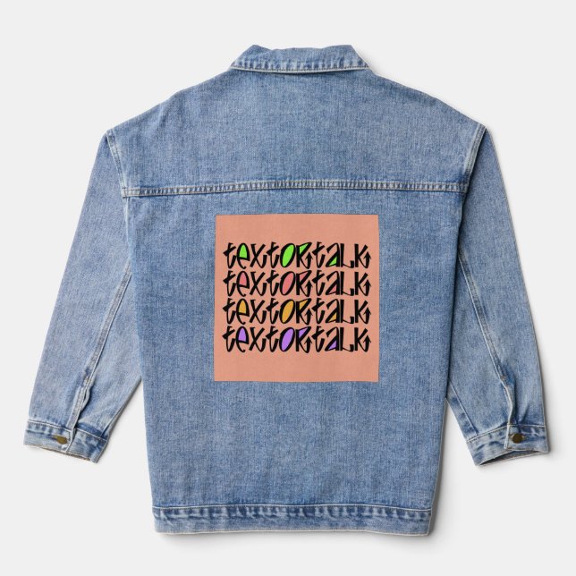 TEXT OR TALK  DENIM JACKET (Back)