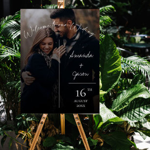 Text Overlay Photo Welcome To Our Wedding Poster