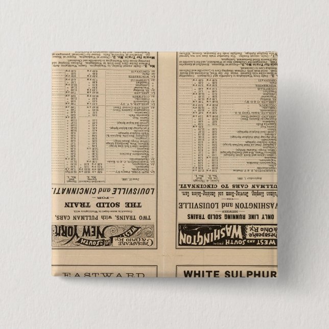 Text Page Chesapeake and Ohio Ry 15 Cm Square Badge (Front)