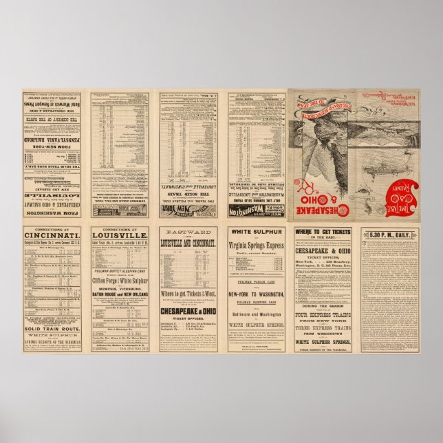 Text Page Chesapeake and Ohio Ry Poster (Front)