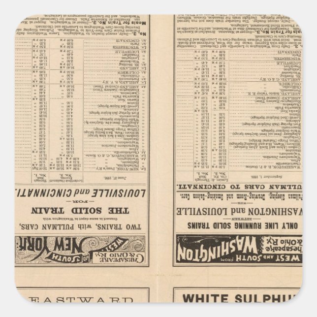 Text Page Chesapeake and Ohio Ry Square Sticker (Front)