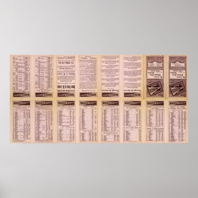 Text Page Great Wabash Route Poster (Front)