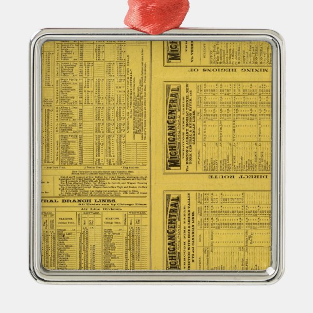 Text Page Michigan Central Railroad Metal Ornament (Front)