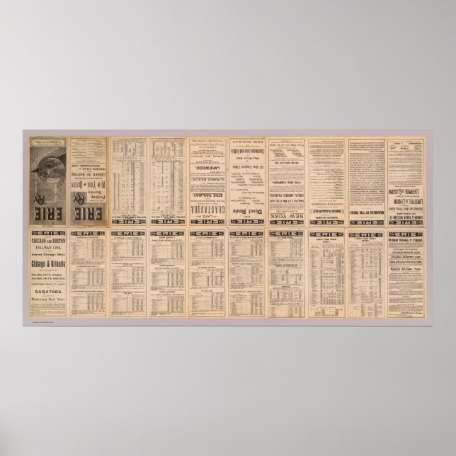Text Page of Erie Railway Poster (Front)