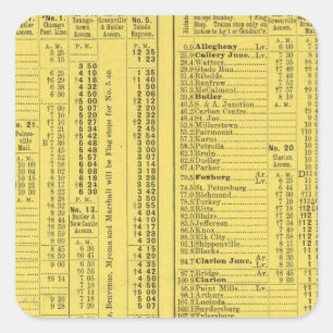 Text Page Pittsburgh and Western Railway Company Square Sticker