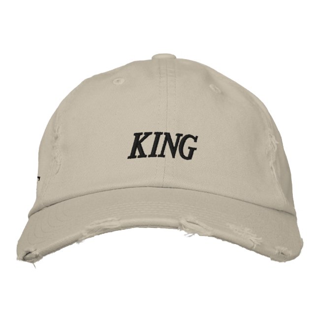 Text Printed Cotton Embroidered Hats Caps (Front)