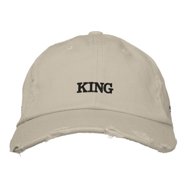Text Printed Cotton Embroidered Hats Caps (Front)