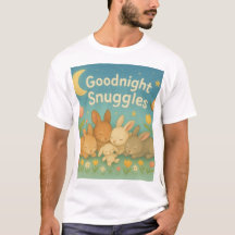 Text says "Goodnight Snuggles". Baby bunnies 