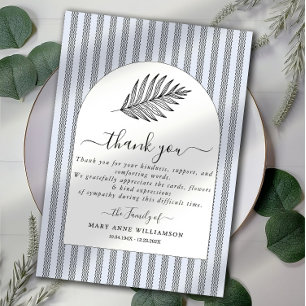 Text Script Funeral Thank You Card