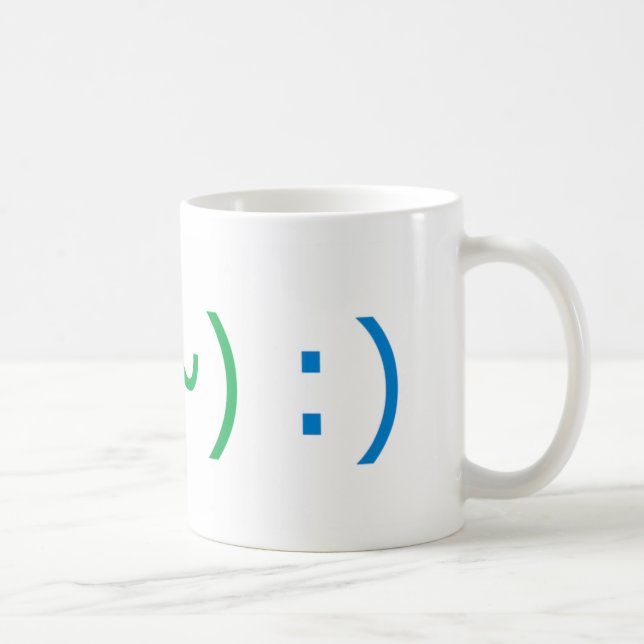 Text Smiles (three styles) Coffee Mug (Right)