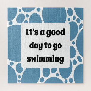 Text template and blue pattern  jigsaw puzzle