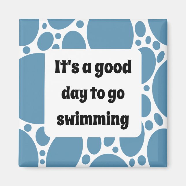 Text template and blue pattern  magnet (Front)