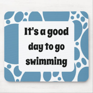 Text template and blue pattern mouse pad