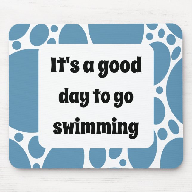 Text template and blue pattern  mouse pad (Front)