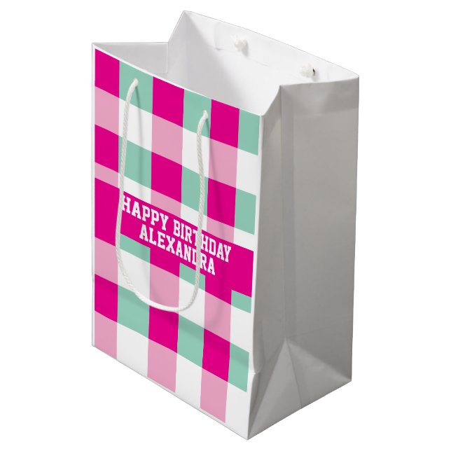 Text Template Medium Gift Bag (Front Angled)