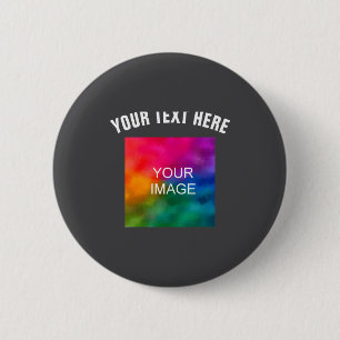 Text Upload Photo Template Boys Kids Modern _1  6 Cm Round Badge