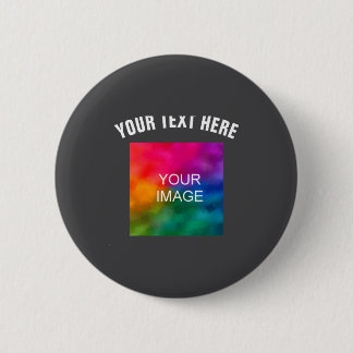 Text Upload Photo Template Boys Kids Modern _1  6 Cm Round Badge