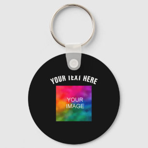 Text Upload Photo Template Boys Kids Modern _1 Key Ring
