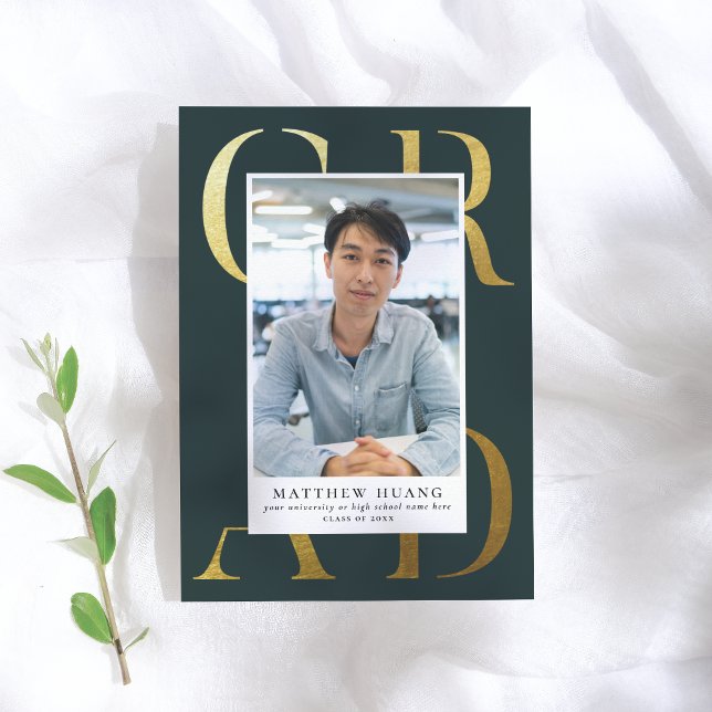 Textbook | Gold Typography Graduation Announcement (Creator Uploaded)