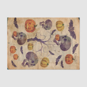 Textbook Halloween Paper Skulls Bats