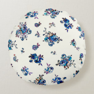 Textile and wallpaper seamless patterns. Digital i Round Cushion