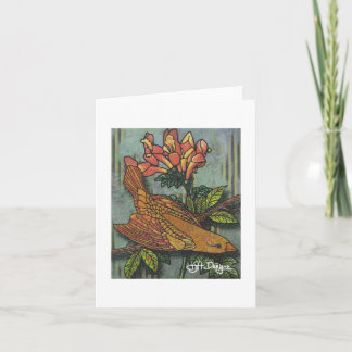 Textile Art Bird Notecard